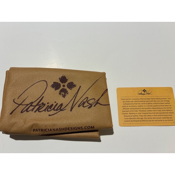 Patricia Nash Tropical Escape Kisslock Satchel Handbag Floral Print Brass Tone - Picture 10 of 10